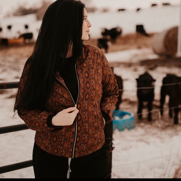 spurring scrub Jackets & Blazers - Women’s Aztec Scrub Jacket